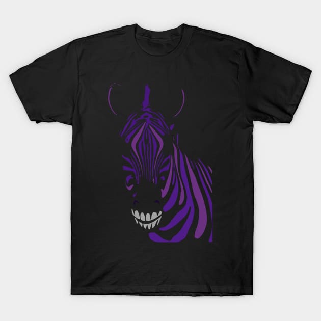 Cheshire Zebra T-Shirt by bronzarino